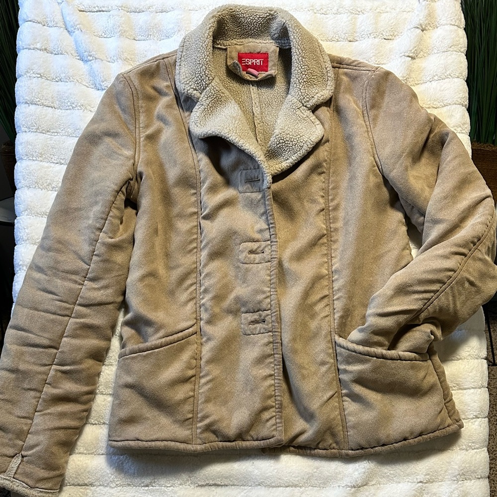 Espirit Lightly Lined Suede Jacket *Perfect For S… - image 2